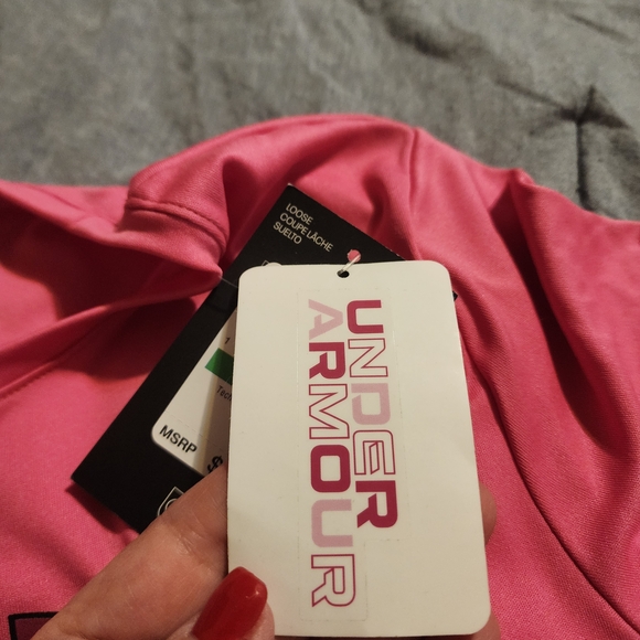 D7 - Under Armour Kids Graphic Pink Tee - Picture 4 of 5